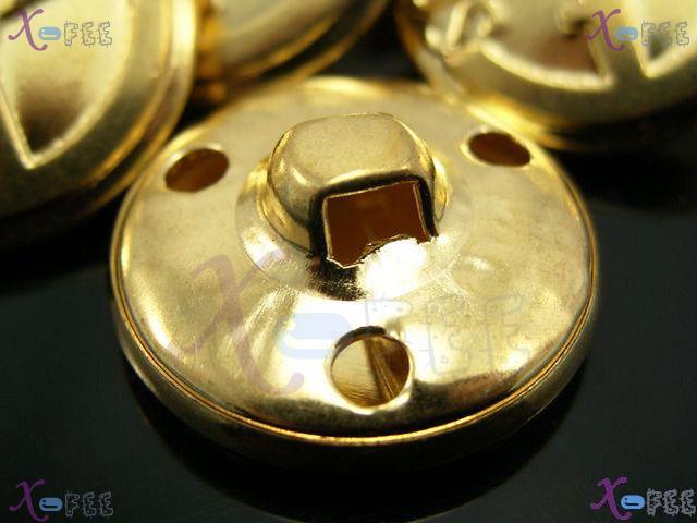 nkpf00952 Wholesale Crafts Sewing Fabric Textile 8pcs Metal Unique Sign Golden Buttons 3