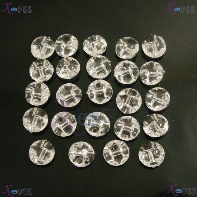 nkpf01088 Wholesale Crafts Fabric Textile Light PINK 24pcs Transparent 18L Resin Buttons 3