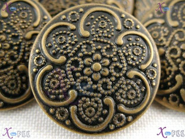 nkpf01180 New Flower Pattern Crafts Wholesale Lot 8pcs Flower 32L Costume Metal Buttons 1