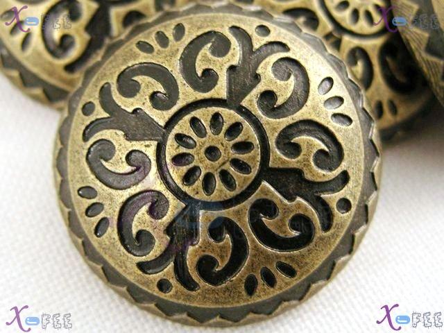 nkpf01197 Classic Wholesale Lot 5pcs Flower Pattern 36L Costume Metal Sewing China Buttons 1