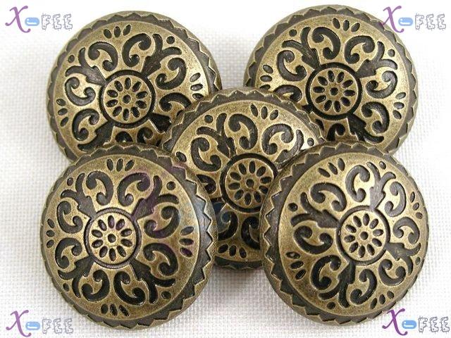 nkpf01197 Classic Wholesale Lot 5pcs Flower Pattern 36L Costume Metal Sewing China Buttons 3