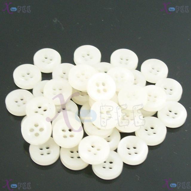 nkpf01236 Fashion Wholesale Lots 30pcs 18L Costume Four Holes Design Sewing White Buttons 2