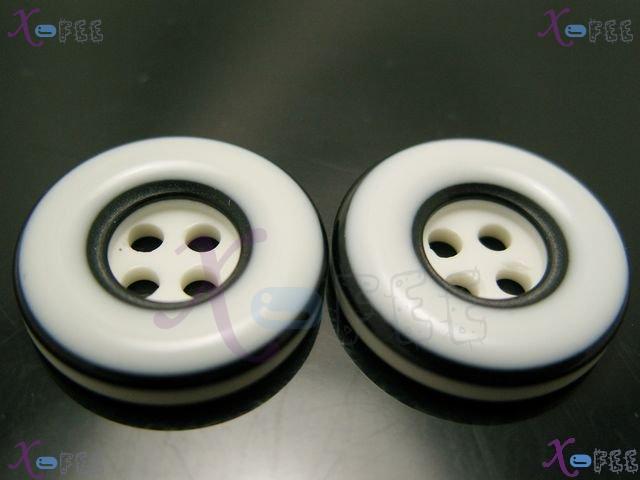 nkpf01296 New Wholesale 30PCS Crafts Sewing Fabric Fashion 28L Resin White Costume Buttons 2