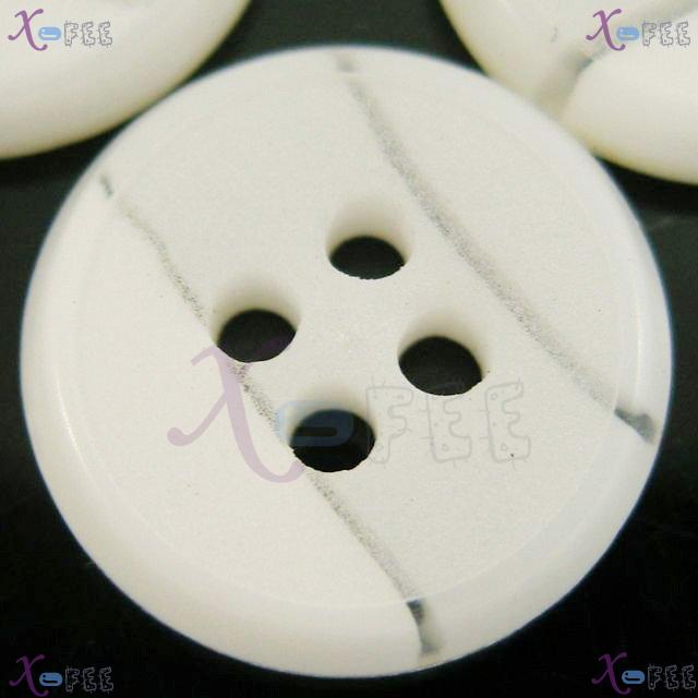 nkpf01310 24L Wholesale Lots 40pcs White Costume Design Four Holes Resin Shirt Buttons 1