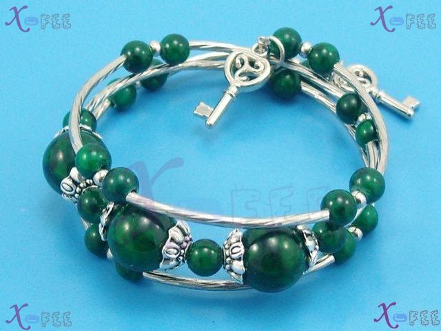 sl00507 Hot Fashion Jewelry Ethnic Woman Free Size Tibet Silver Charm Malachite Bracelet 3