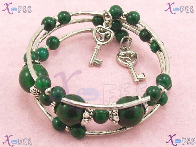 sl00507 Hot Fashion Jewelry Ethnic Woman Free Size Tibet Silver Charm Malachite Bracelet 4