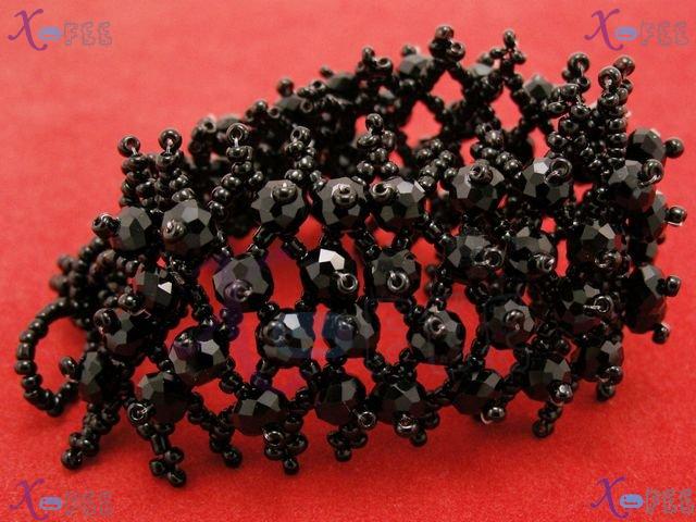 sl00590 Black Fashion Jewelry Ornament Woven Craft Tennis Glaze Prom Princess Bracelet 3