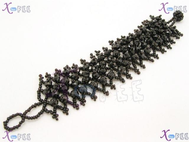 sl00590 Black Fashion Jewelry Ornament Woven Craft Tennis Glaze Prom Princess Bracelet 4