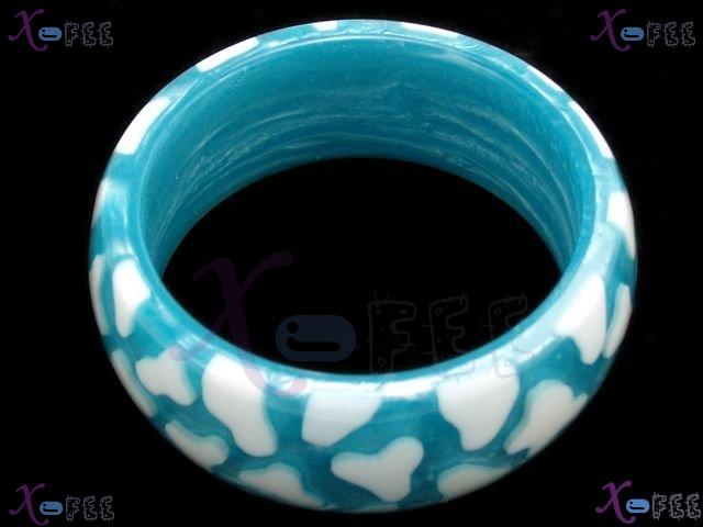 sz00263 Mode Cyan Fashion Jewelry Collection Broadbrimmed Resin Jewelry Bangle Bracelet 4