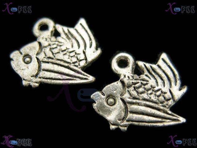 szpf00062 Tibet Silver Fashion Jewelry Collection Ornament Loose Beads 5PCs Carps Pendants 1