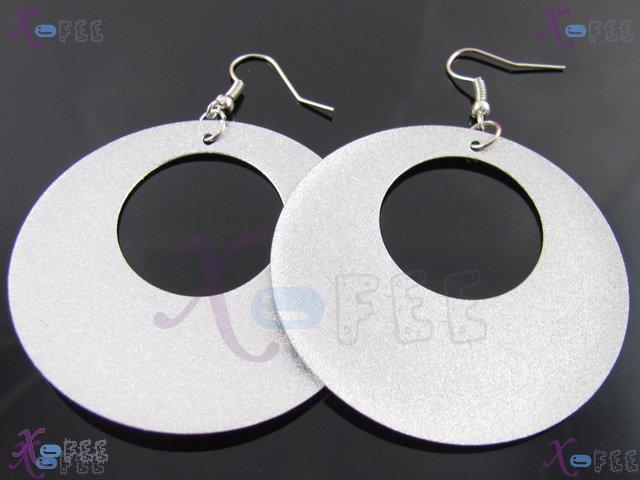 tseh00393 Asymmetric Metal New 925 Sterling Silver Hook Earrings 2