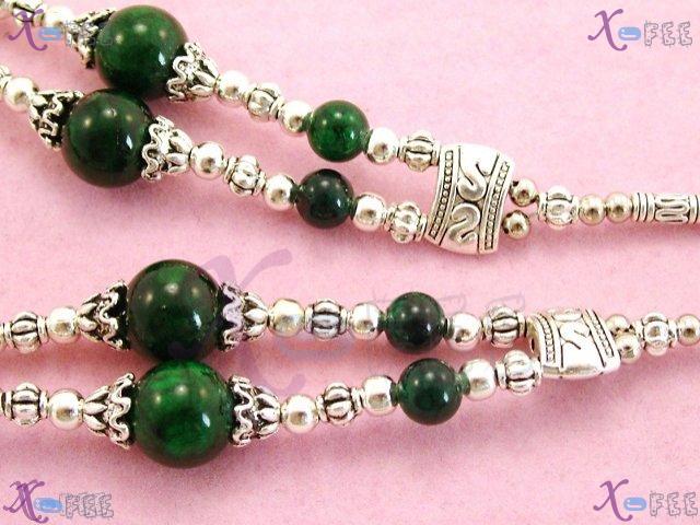 tsxl00606 New Tibetan Fashion Jewelry Ethnic Flower Malachite Silver China Tribe Necklace 4