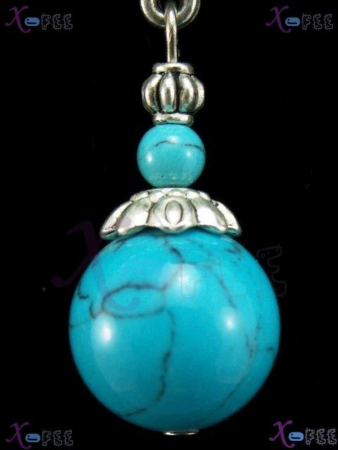 tsxl00695 Fashion Jewelry Woman New Tribal Tibetan Silver Tubes Turquoise Necklace Chaplet 2