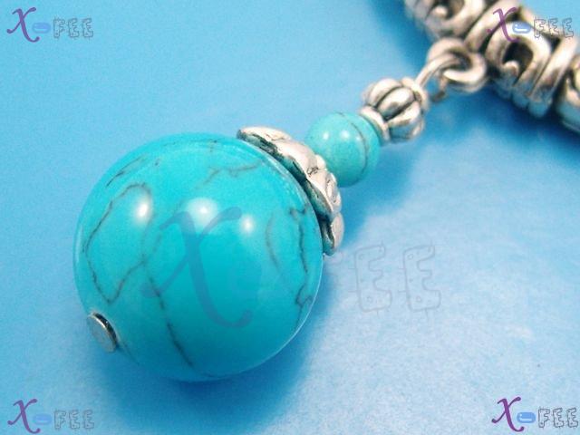 tsxl00695 Fashion Jewelry Woman New Tribal Tibetan Silver Tubes Turquoise Necklace Chaplet 3