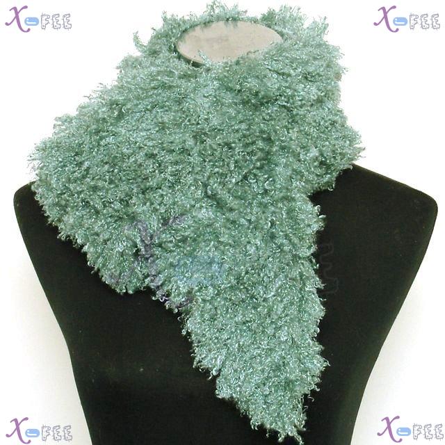 wb00015 NEW Fashion Woman Lined Triangle Soft Plush Winter Collar Blue Neck Warmer Scarf 3