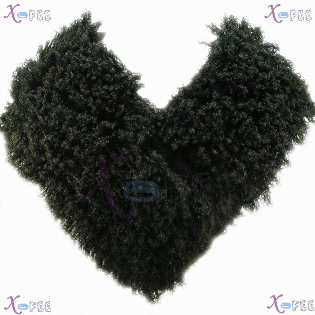 wb00018 Fashion Woman Black Lined Triangle Soft Plush Winter Collar Neck Warmer Scarf 1