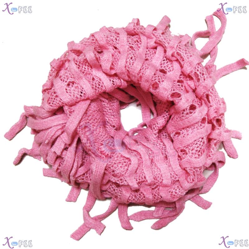 wb00035 Soft Noodle Style Winter Warm Fashion Wool Acrylic Neck Warmer Light Coral Scarf 4