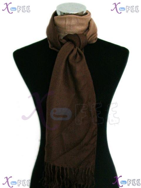 wjpj00421 Fashion Light Grey&Coffee Pashmina Gradual Change Wrap Women's Accessories Scarf 3