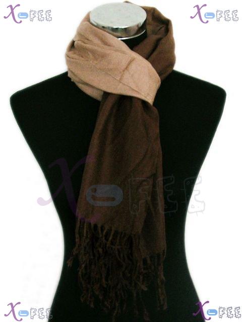 wjpj00421 Fashion Light Grey&Coffee Pashmina Gradual Change Wrap Women's Accessories Scarf 4