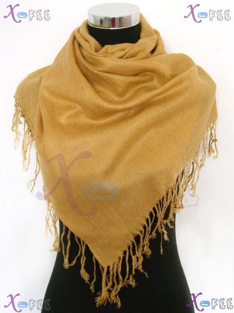 wjpj00437 Fashion Woman Clothing Accessory Decoration SandyBrown Pashmina Shawl Scarf Wrap 1