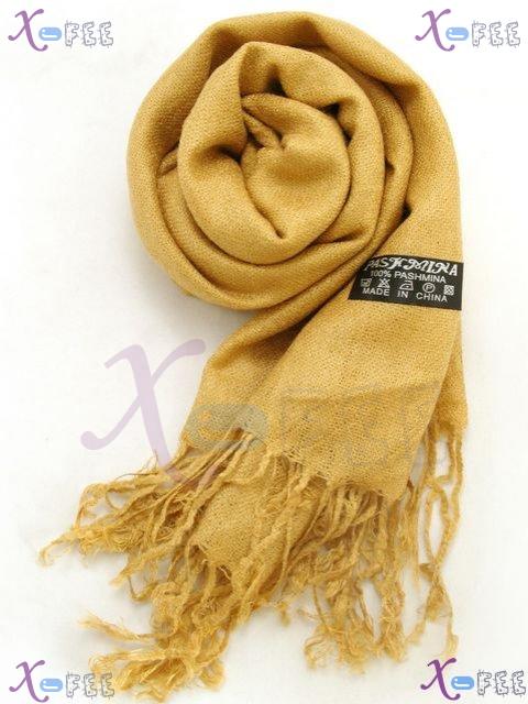 wjpj00437 Fashion Woman Clothing Accessory Decoration SandyBrown Pashmina Shawl Scarf Wrap 2