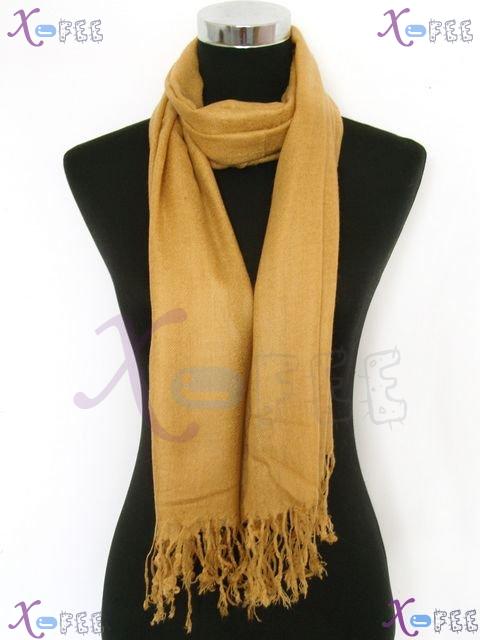 wjpj00437 Fashion Woman Clothing Accessory Decoration SandyBrown Pashmina Shawl Scarf Wrap 4