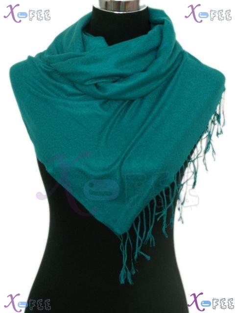 wjpj00441 Fashion Woman Clothing Accessory Decoration DarkCyan Pashmina Wrap Shawl Scarf 1