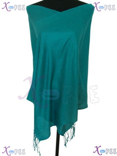 wjpj00441 Fashion Woman Clothing Accessory Decoration DarkCyan Pashmina Wrap Shawl Scarf 3