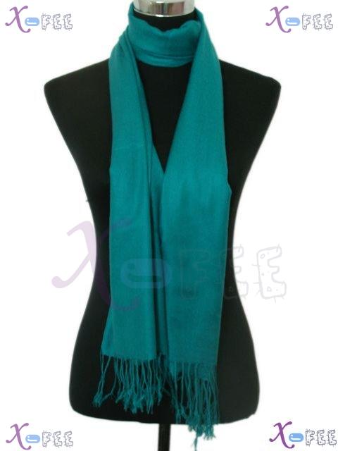 wjpj00441 Fashion Woman Clothing Accessory Decoration DarkCyan Pashmina Wrap Shawl Scarf 4