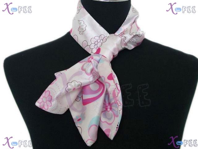 xfj00087 Collection Woman Accessory Magic Silk Scarf Flower Versatile Neckerchief Wrap 6