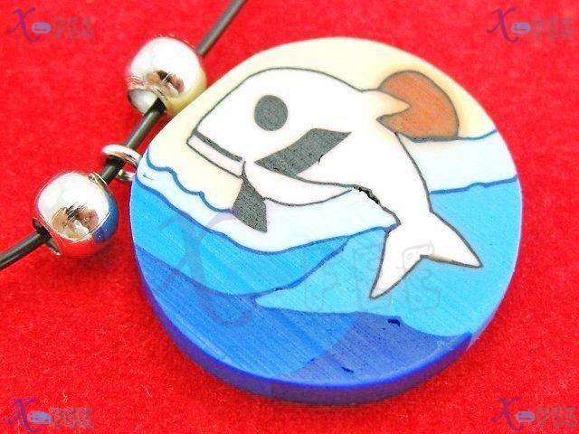 xl00217 Handmade Polystyrene Fashion Jewelry Collection Foam Seascape Pendant Necklace 2