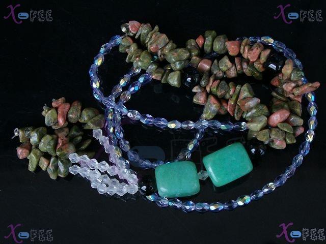 xl00456 Long Fashion Jewelry Collection Ornament Agate Onyx Jasper Color Glaze Necklace 2