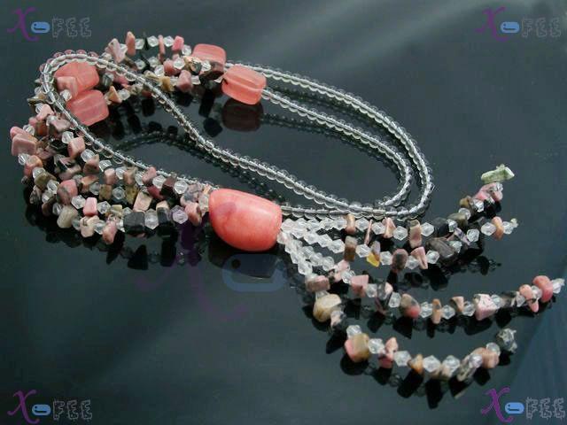 xl00476 Mode Fashion Jewelry Ornament Combine Agate Carnelian Glaze Jasper Long Necklace 3