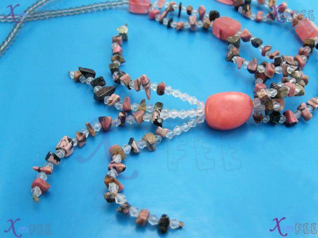 xl00476 Mode Fashion Jewelry Ornament Combine Agate Carnelian Glaze Jasper Long Necklace 4