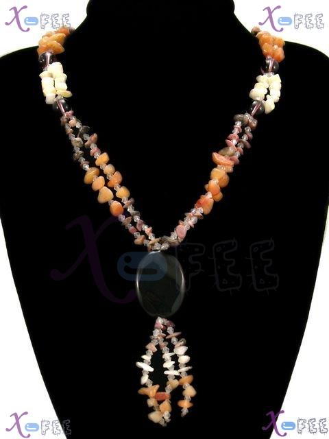 xl00492 New Prom Fashion Jewelry Ornament Aventurine Obsidian Jasper Marble Necklace 1