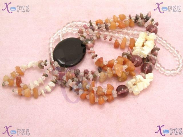 xl00492 New Prom Fashion Jewelry Ornament Aventurine Obsidian Jasper Marble Necklace 2