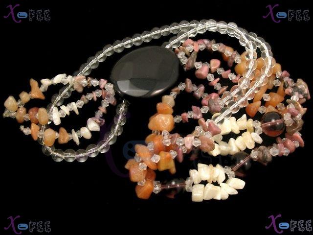 xl00492 New Prom Fashion Jewelry Ornament Aventurine Obsidian Jasper Marble Necklace 3