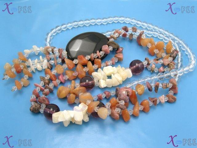 xl00492 New Prom Fashion Jewelry Ornament Aventurine Obsidian Jasper Marble Necklace 4