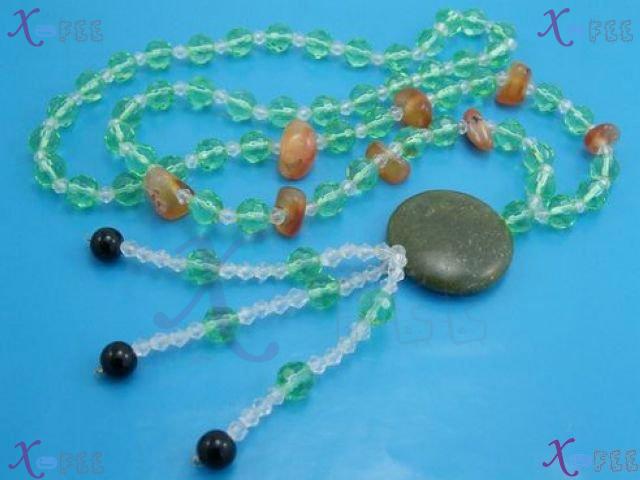 xl00493 Prom Collection Fashion Jewelry Ornament Jasper Agate Glaze Black Onyx Necklace 4