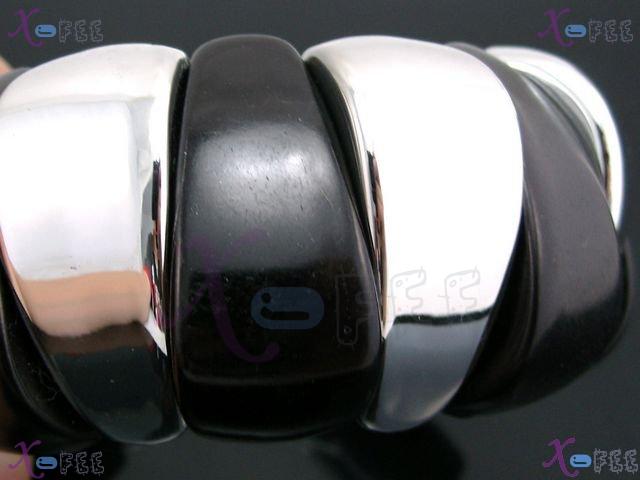 yklb00069 NEW Fashion Women Jewelry Black Argent Colour ACRYLIC Stretch Tooth Bracelet 3