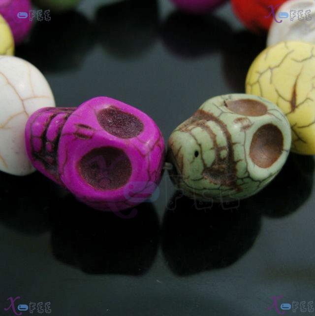 zjfz00065 Religion Spirituality Skull Head Buddhism Special Stone Prayer Beads Bracelet 3